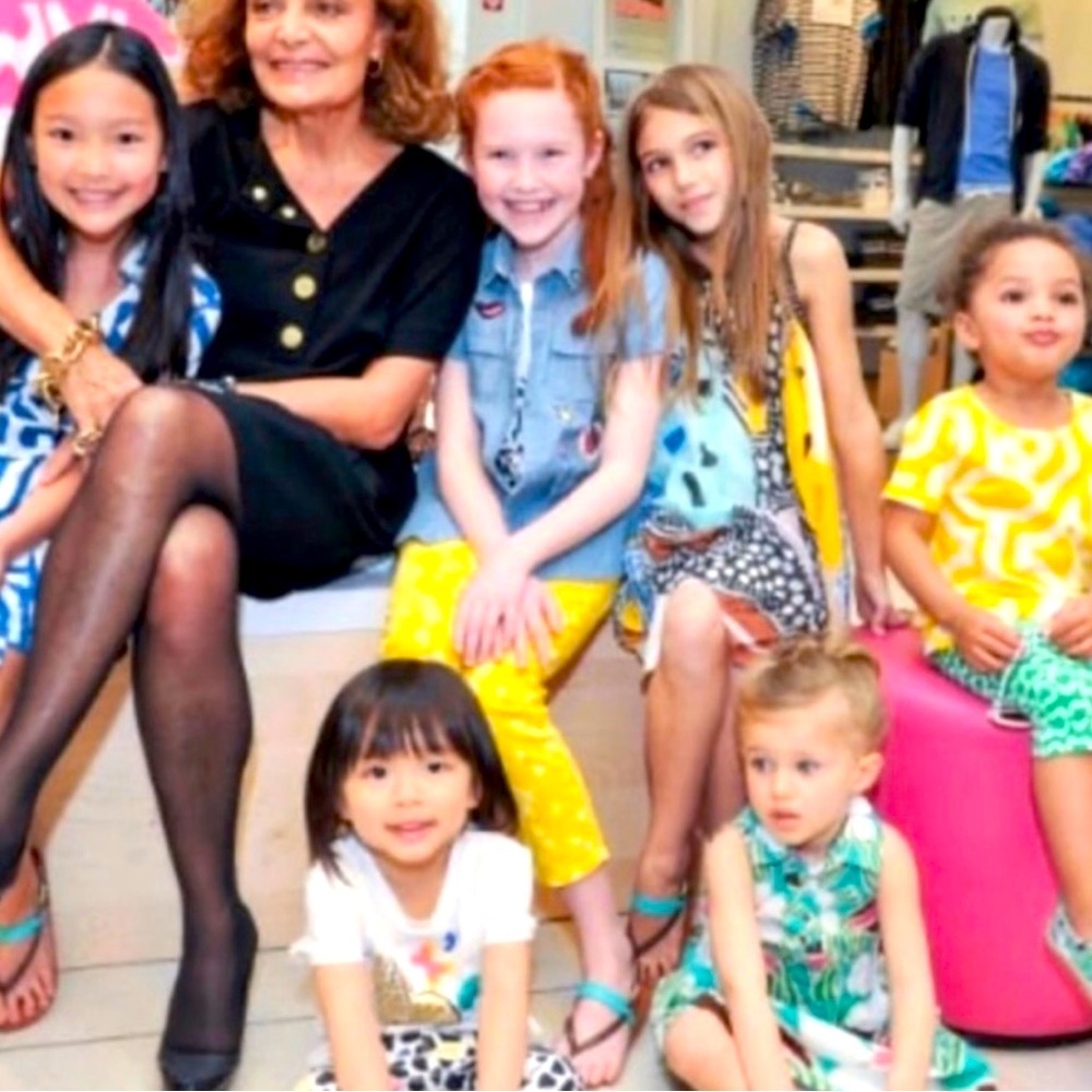 Gap kids Diane Von Furstenberg DVF POP ART floaty floral pleated dress NWOT XL - Picture 4 of 5